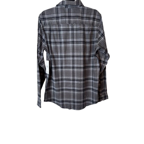 NWT Hurley Small Gray & Black Plaid Button-Up Long Sleeve Shirt - Picture 3 of 15